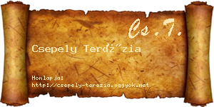 Csepely Terézia névjegykártya